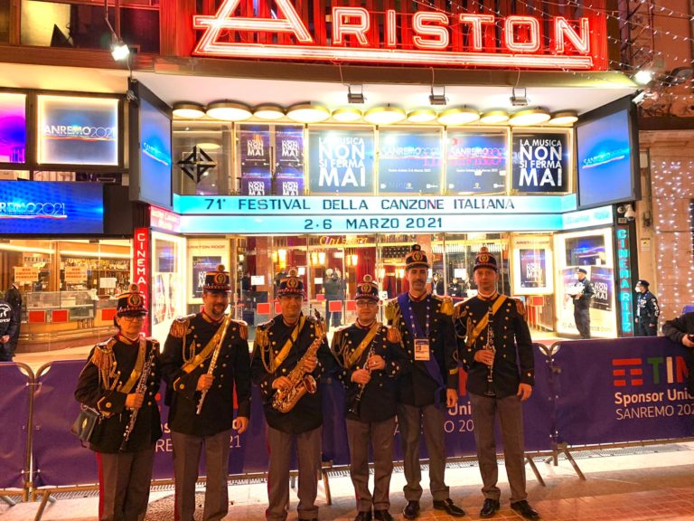 La banda della Polizia per la prima volta al Festival di Sanremo
