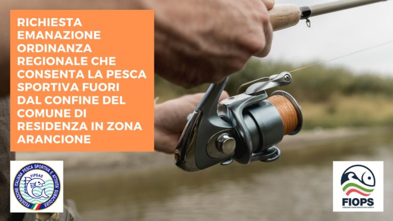 Fipsas chiede ordinanza regionale pesca fuori Comune in zona arancione