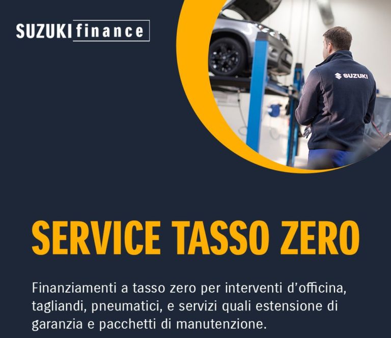 Suzuki, al via la campagna “Service Tasso Zero”