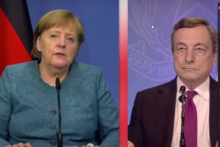 Draghi e Merkel “Affrontare insieme i problemi globali”