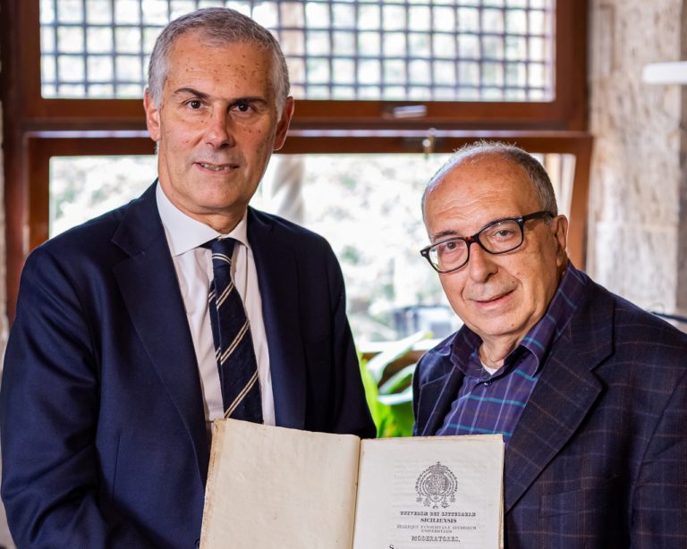 Donato all’Ateneo di Palermo un diploma di laurea del 1837