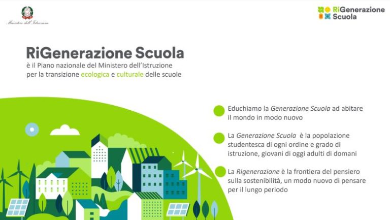 Un piano per la “Rigenerazione” ecologica delle scuole