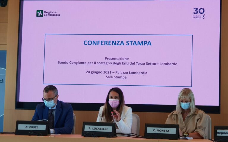 Fondazione Cariplo e Vismara con Lombardia a sostegno Terzo settore