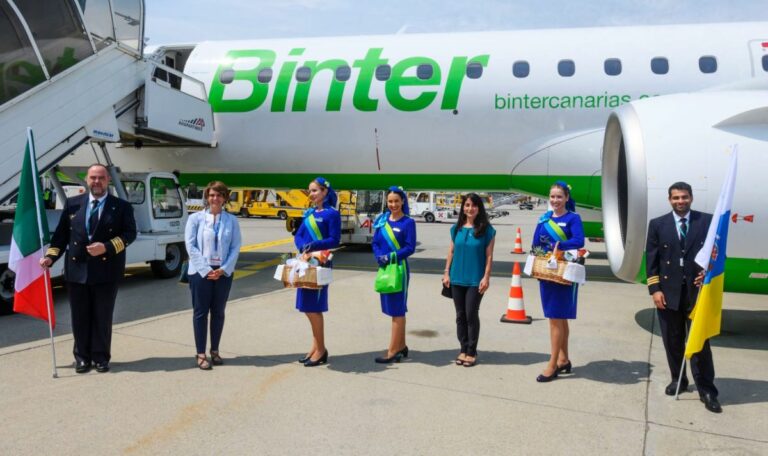 Binter debutta in Italia, primo volo per le Canarie da Torino