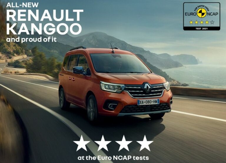 Nuovo Renault Kangoo ottiene 4 stelle Euro NCAP