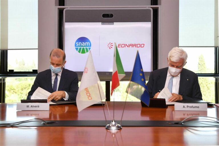Leonardo e Snam insieme per innovazione e sicurezza industria energetica