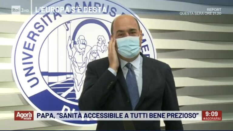 Zingaretti “Immunità di gregge in Lazio entro l’8 agosto? Ottimista”