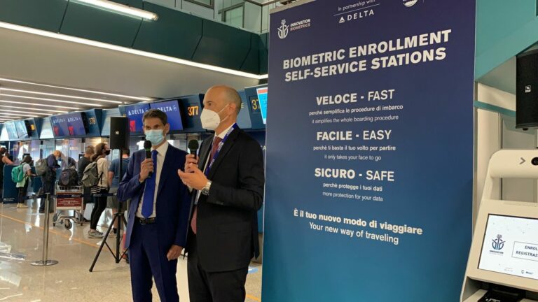 Aeroporto Fiumicino, riconoscimento biometrico del volto dei passeggeri