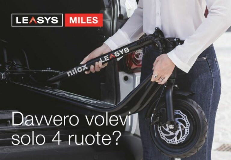 Noleggio a lungo termine Leasys sposa micromobilità integrata