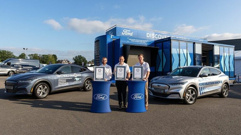 Mustang Mach-E tre volte nel Guinnes dei primati per la ricarica