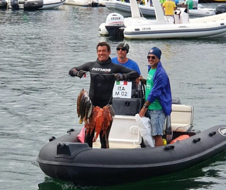 Mondiali di pesca in apnea, De Mola in testa dopo la 1^ giornata