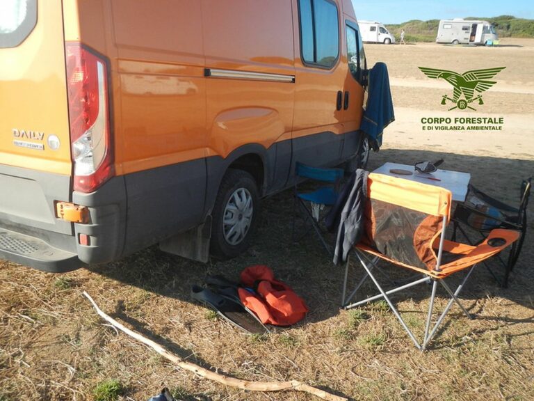 Sardegna, non si ferma il contrasto della Forestale al campeggio abusivo