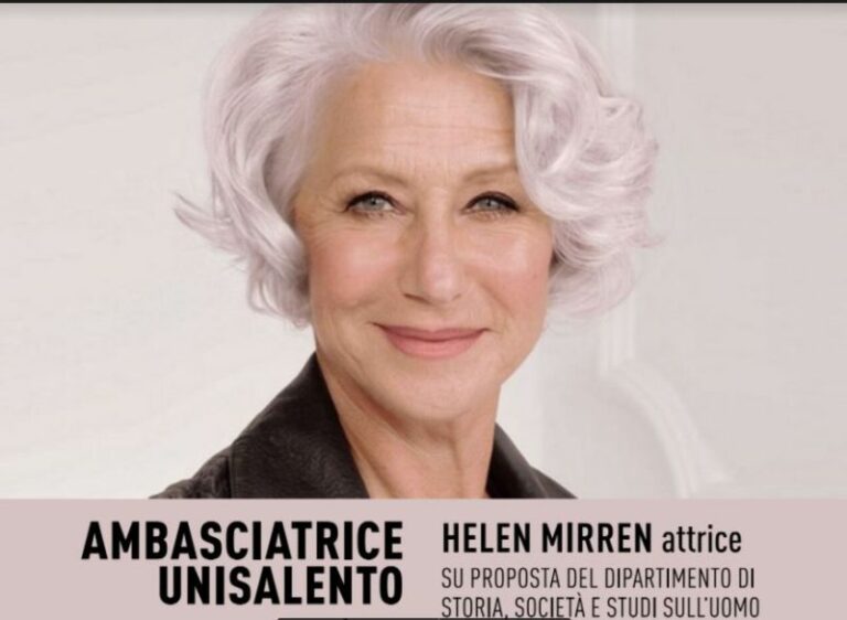Helen Mirren Ambasciatrice dell’Università del Salento