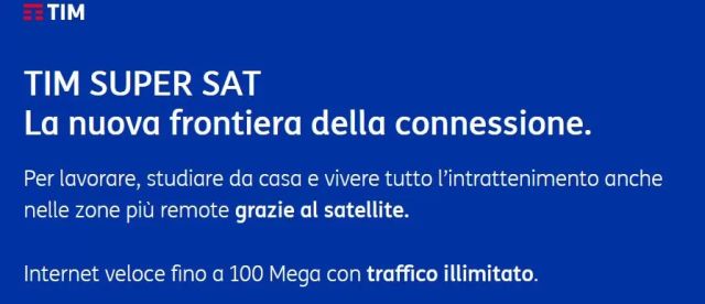 Tim lancia il servizio internet satellitare Super Sat