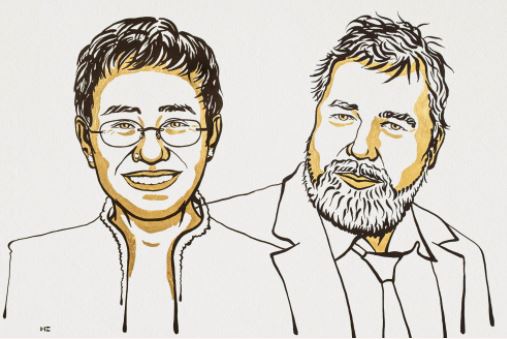 Il Nobel per la pace ai giornalisti Ressa e Muratov