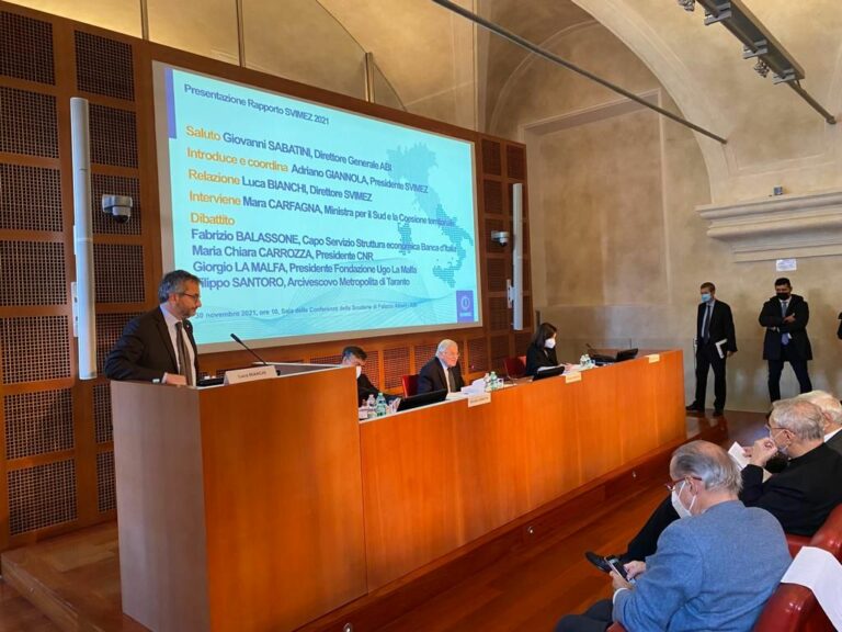 Nel 2021 Pil del Sud +5%, Svimez “Dal Pnrr spinta decisiva”