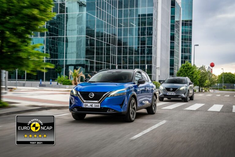 Cinque stelle Euro Ncap 2021 per il nuovo Nissan Qashqai