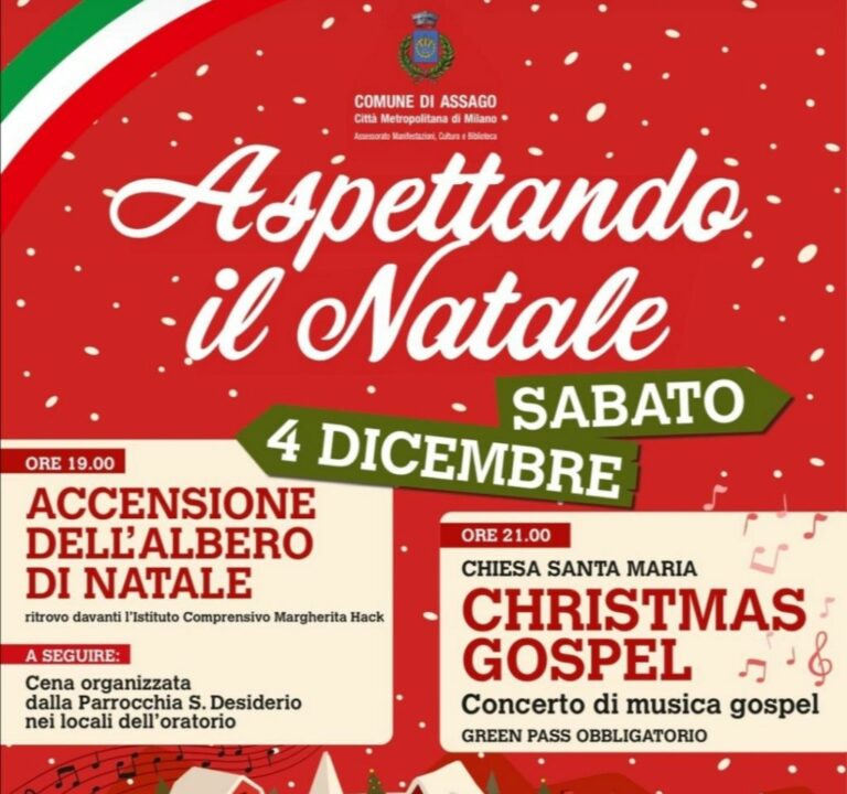 Natale, ad Assago accensione albero e luci tra voci concerto gospel
