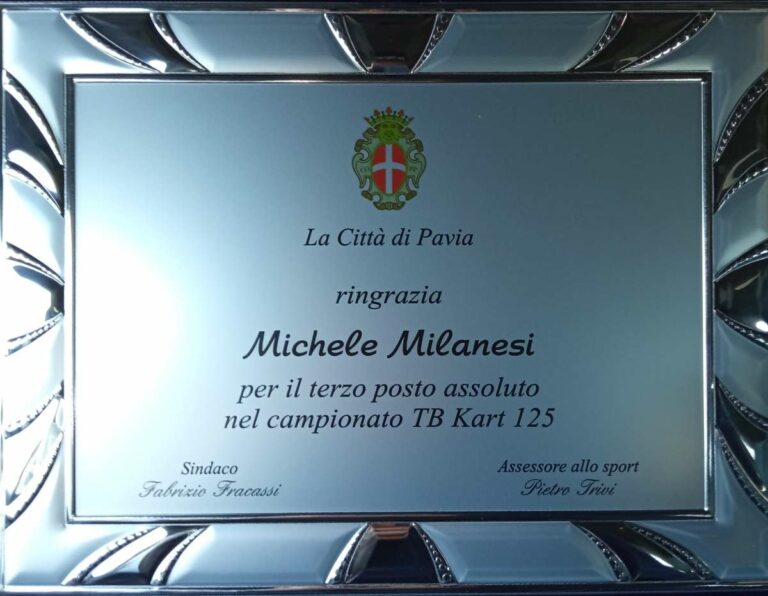 Milanesi del Toscano Racing Team premiato a Pavia