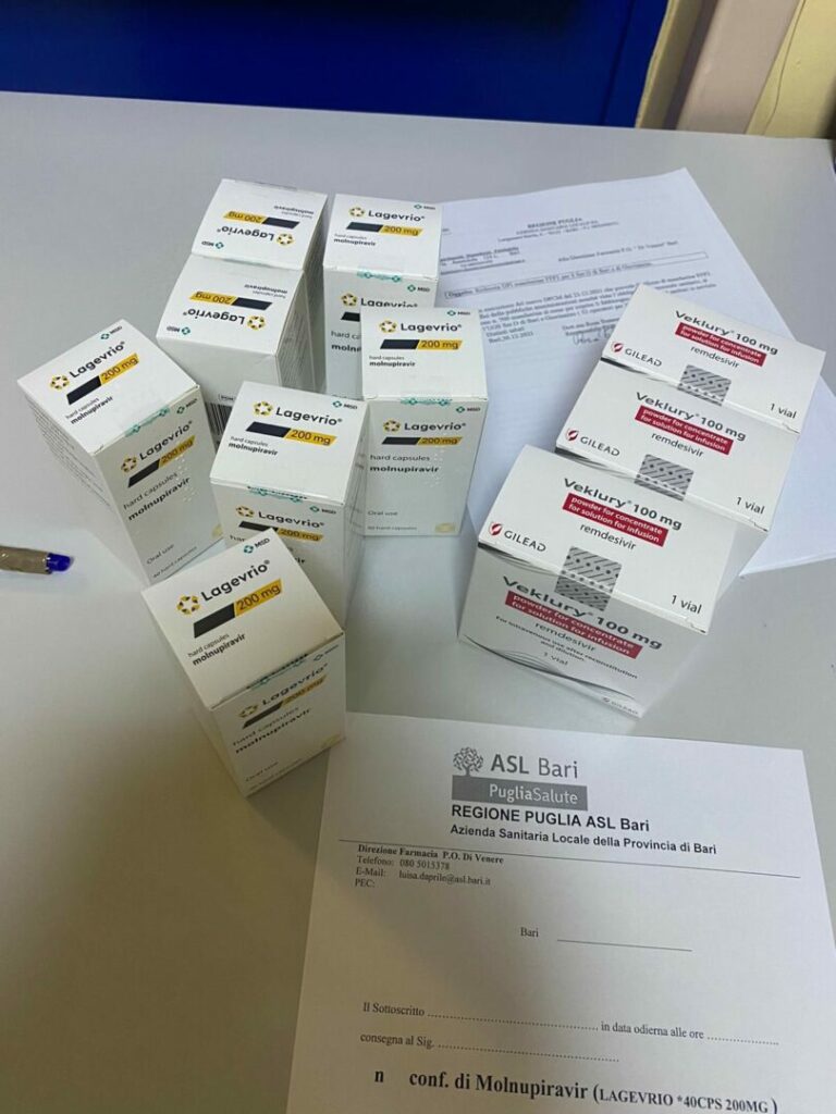Covid, prime somministrazioni pillola in Puglia a 5 pazienti positivi