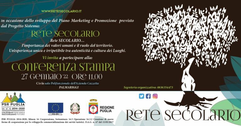 Nasce in Puglia “Rete Secolario”, una nuova visione del turismo