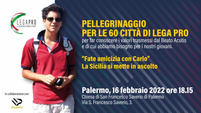 Lega Pro, a Palermo pellegrinaggio per valori Beato Acutis