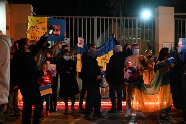 Ukraine invasion, protests in Malta against Russia,