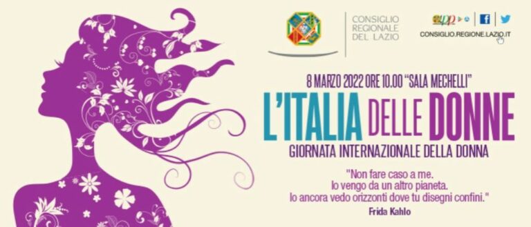 8 marzo, il Consiglio Lazio celebra “L’Italia delle donne”