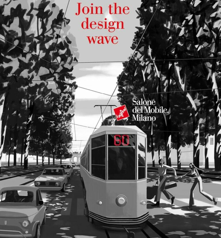 Salone del Mobile.Milano svela secondo manifesto di Emiliano Ponzi