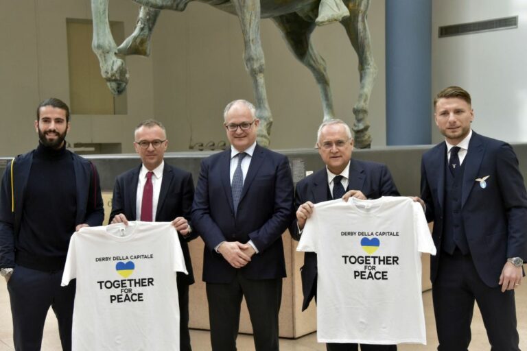 Roma e Lazio in campo con l’Ucraina nel “Derby per la pace”