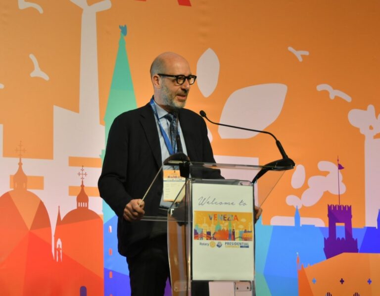 Il saluto dell’assessore Zuin alla conferenza del Rotary International