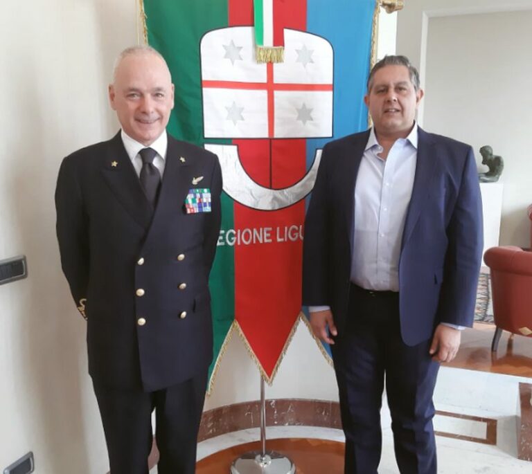 Liguria, Toti incontra l’ammiraglio di divisione Ribuffo
