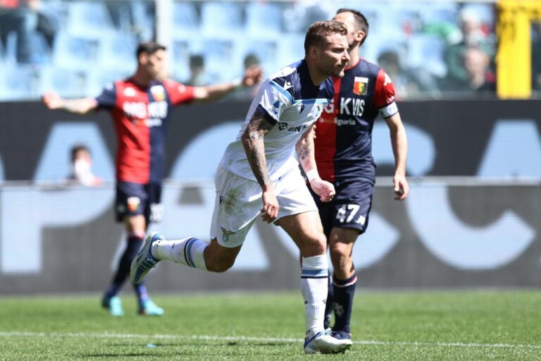 Immobile show, la Lazio cala il poker in casa Genoa