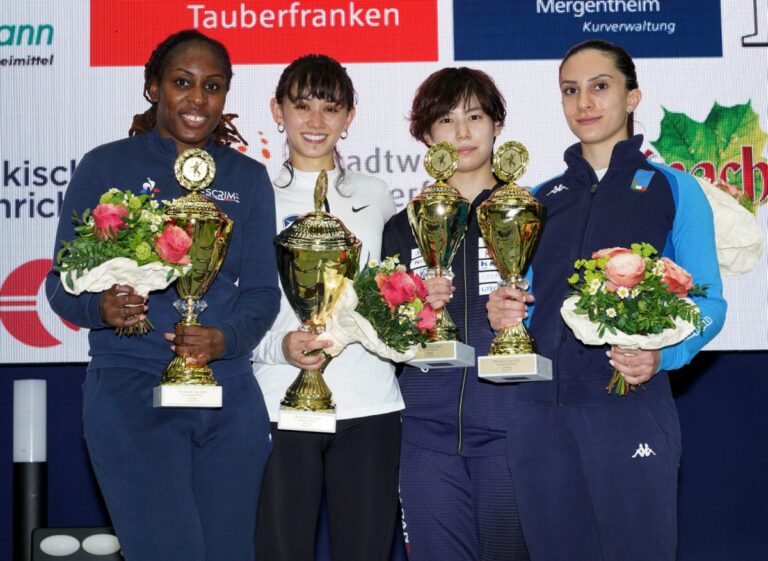 Cdm fioretto donne, Cipressa bronzo a Tauber