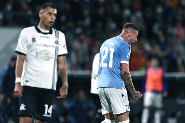 La Lazio vince all’ultimo respiro, 4-3 sullo Spezia