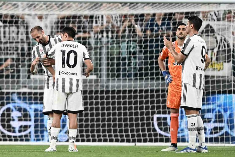 Juve-Lazio 2-2, ultima allo Stadium per Chiellini e Dybala