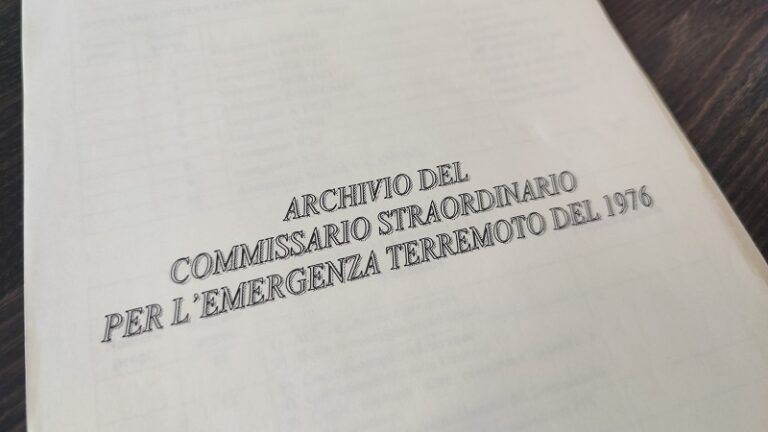Fvg, prosegue recupero archivio Zamberletti sul terremoto del ’76