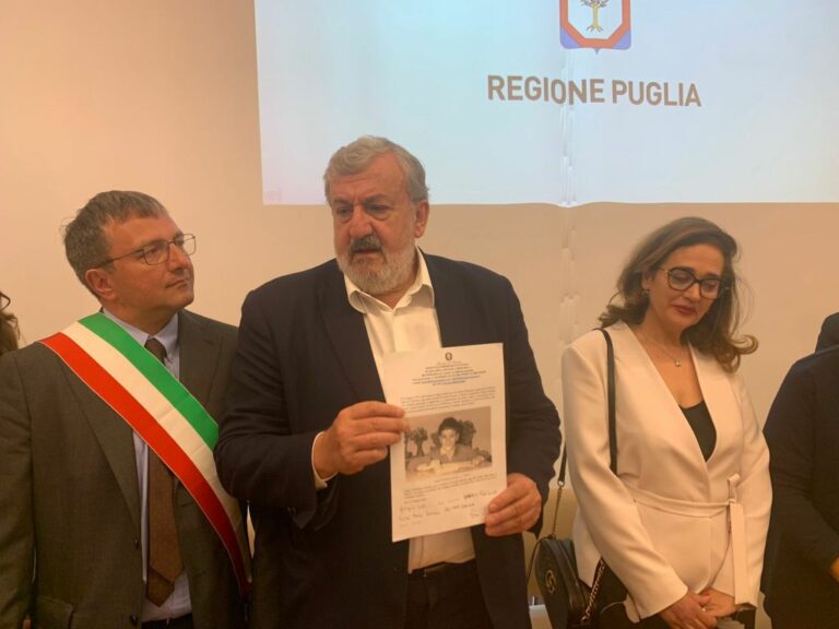 Emiliano “Dalla Puglia 500 mila euro per l’antimafia sociale”