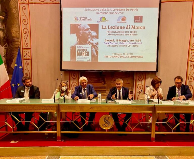 “La lezione di Marco”, in Senato il libro di Alfonso Pecoraro Scanio