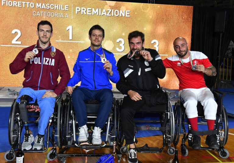 Assoluti paralimpici: nel fioretto vincono Betti, Mogos e Cima