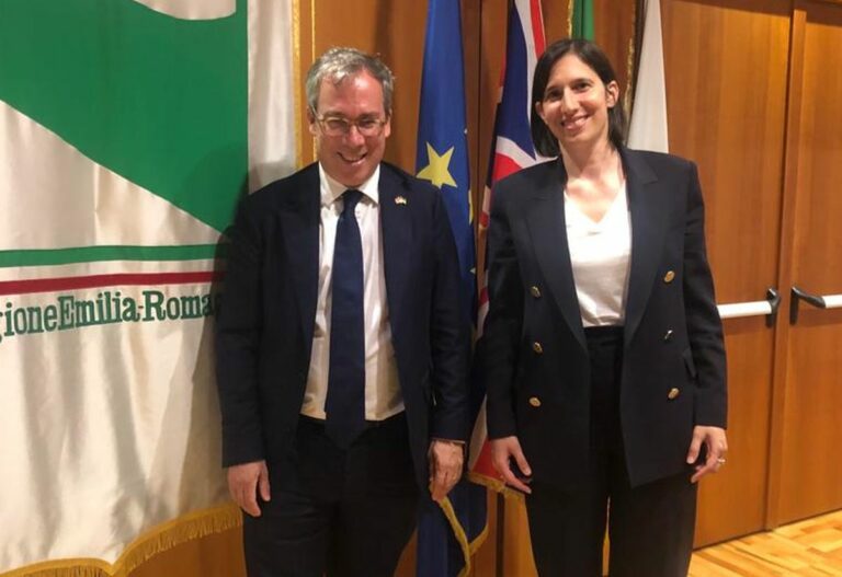 E.Romagna, la vicepresidente Schlein riceve l’ambasciatore britannico