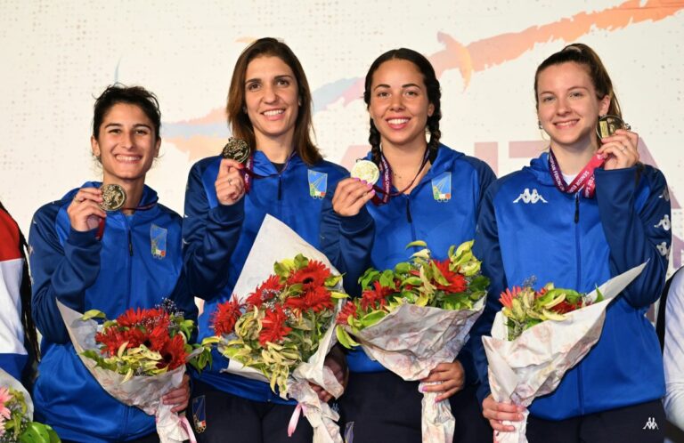 Le azzurre del fioretto a squadre d’oro agli Europei