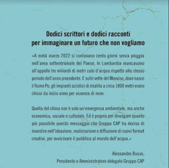 Siccità, in un libro di fantascienza il futuro dell’Italia senz’acqua