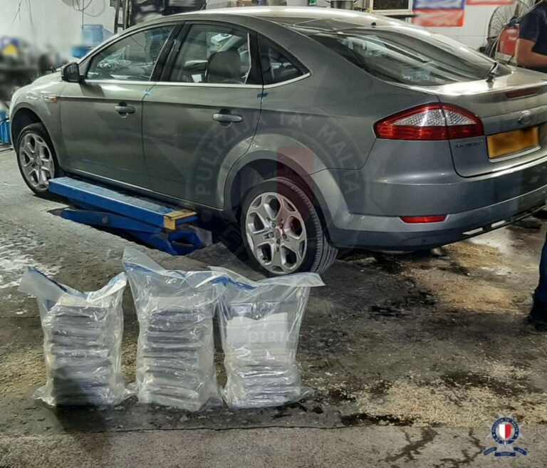 Malta, two arrested for cocaine trafficking