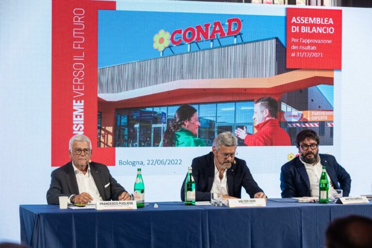 Conad, nel 2021 fatturato +6,5% a 17 miliardi