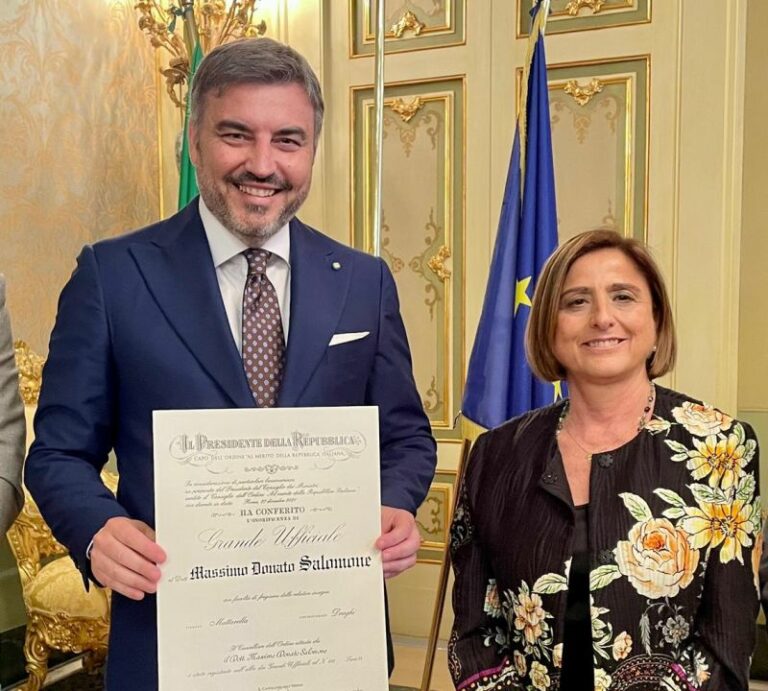 Massimo Salomone Grande Ufficiale dell’Ordine al Merito della Repubblica