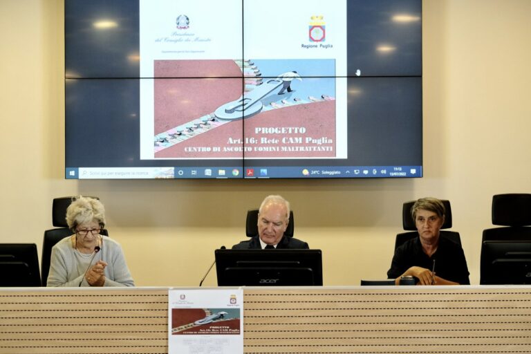 Al via in Puglia i centri di ascolto per gli uomini maltrattanti