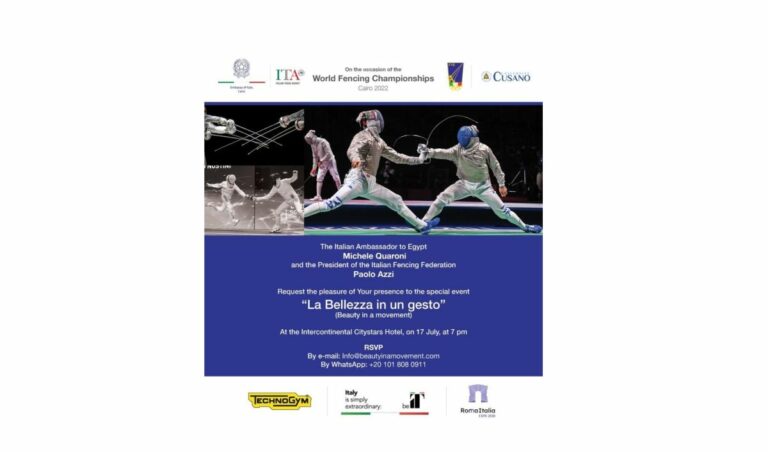 Progetto Fis-Saeci “Bellezza in un gesto” fa tappa al Cairo