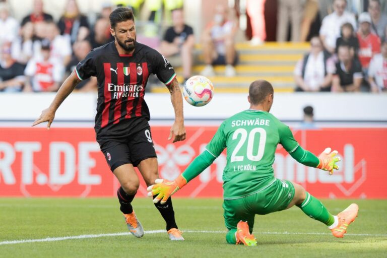 E’ sempre Giroud, il Milan batte 2-1 in amichevole il Colonia