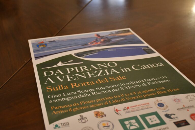 Traversata in canoa dell’alto Adriatico a sostegno ricerca sul Parkinson